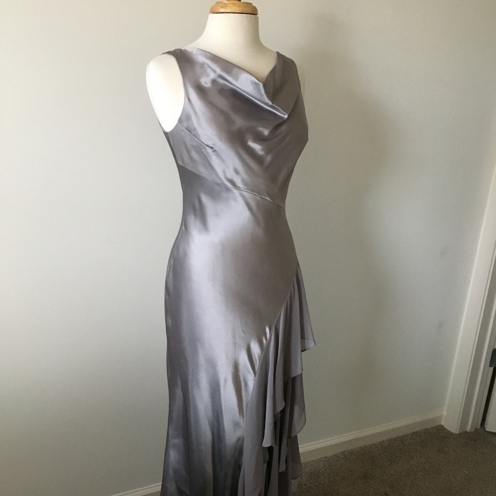 Silver formal or prom dress